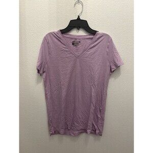 Carhartt Women's Relaxed Fit Casual Purple V Neck T Shirt Size S (4-6)